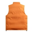 thumbnail image 5 of ZCFZJW Men's Lightweight Softshell Vest Lightweight Outerwear Zip Up Fleece Lined Windproof Sleeveless Jacket for Golf Running Hiking with Multi Zipper Pockets Orange L, 5 of 10