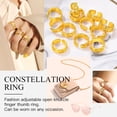 thumbnail image 6 of Findchic 14K Gold Plated Signet Rings for Women, Symbolic Constellation or Love Charm Open Rings Adjustable Ring for Her/Mom, Christmas Birthday Gift with Box, 6 of 14