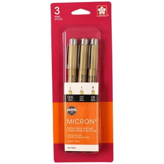 Zonghan Black Pigment Fine Liner Ink Micro Pens - Assorted Tips 