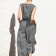 thumbnail image 4 of ICHUANYI Clearance Jumpsuits For Women Sleeveless Pocket Solid Color Loose Straight Pants Fashion Romper Pants(Gray, M) ICHUANYI WER2023080806058, 4 of 6