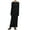 black, variant on JUNWELL Women‘s Maxi Sweater Dresses Casual Crew Neck Long Sleeve Ribbed Knitted Tie Waist Solid Color Simple Basic Sweater Long Dress Black L