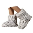 thumbnail image 4 of Women's Fur Boot, Round Toe Suede Winter Fuzzy Shoes, Warm Snow Comfy Plush Short Flat Mid-Calf and Knee High Furry Fluffy Boots Round Toe Mid Calf Comfortable Outdoor Flat Shoes, 4 of 7