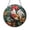 Acrylic 3.5 Inch, variant on Stunning Rooster Stained Glass Panel – Circular Window Hanging, Vibrant Farmhouse Design with Red and White Details, Home Accent