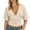 Beige, variant on Women's Summer Casual Deep V Neck T Shirt Oversized Short Sleeve Loose Fit Tee Tops