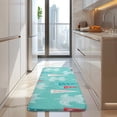 thumbnail image 4 of Turquoise Christmas Tree Pattern Kitchen Rug Mat,Kitchen Runner Rugs Non Skid Washable,Decorative Kitchen Floor Mats for Kitchen,Sink,Laundry,17"x47.2", 4 of 7