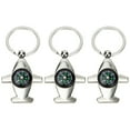 thumbnail image 1 of 3pcs Alloy Compass Key Ring Creative Keychain Pendant Decorative Key Holder, 1 of 9