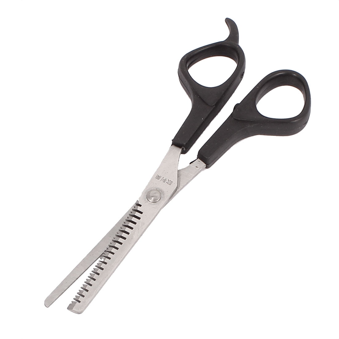 Uxcell 6.5" Stainless Steel Thinning Scissors Shear Barbers Salon Hairdresser Hair Cutting Black Silver Tone