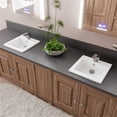 thumbnail image 4 of Pemberly Row White 17" Square Drop In Ceramic Sink with Faucet Hole, 4 of 5