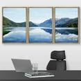 thumbnail image 2 of wall26 Framed Canvas Print Wall Art Set Springtime Zen Serene Mountain Lake Nature Wilderness Photography Realism Rustic Landscape Colorful Cool for Living Room, Bedroom, Office - 24"x36"x3, 2 of 5