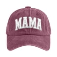 thumbnail image 2 of Bbyeadc Womens Mama Trucker Hat Two-Tone Adjustable Baseball Cap 3d Embroidered Letter Hat Vintage Gifts for Mothers Day,Wine(One Size), 2 of 3