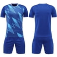 thumbnail image 3 of 2 Pcs Men Football Jerseys Set Personalized Custom Print Boy Soccer Uniform Training Suit Team Sports Short Sleeve Tracksuit, 3 of 5