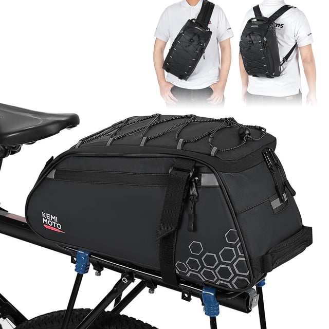 Bolsa trasera para bicicletas KEMIMOTO 13L resistente al agua para bicicletas eléctricas