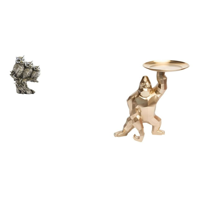 Figuras de búho, esculturas, adornos de mesa, estatuas de resina para sala de estar, oficina, armario, estantería, decoración, colecciones de de