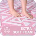 thumbnail image 4 of Ultra Soft Shaggy Rugs Memory Foam Bedroom Carpet, Pink 5 x 8 Feet, Plush Geometric Textured Area Rugs for Living Room Couch Dorm Bedside Kids Girls Teens Room Nursery Decor Floor Mat, 4 of 18