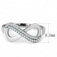 thumbnail image 2 of Womens Rings High polished (no plating) 316L Stainless Steel Ring with AAA Grade CZ in Clear DA054, 2 of 5