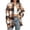 Orange, variant on Vivianyo HD Women's Plaid Flannel Shirt, Oversized Collar Long Sleeve Button Front Shacket Top, Fall Winter Coat for Women Outdoor Layer Wear, Sizes S-3XL
