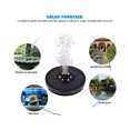 thumbnail image 2 of Bomba de fuentes de baño para pájaros Panel de vidrio mejorado Fuentes de agua con energía solar con luces LED de color 7 boquillas para jardín Estanque pequeño al aire libre, 2 of 5