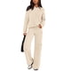 thumbnail image 1 of Conjunto de Ropa Casual para Mujer PRETTYGARDEN Sudadera con Capucha y Pantalones Cargo Beige XL, 1 of 8