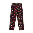 thumbnail image 2 of Vsdgher Geometric Hearts Print Mens Pajama Pants Sleep & Lounge Pants, PJ Bottoms With elastic waistb and Pockets, 2 of 5
