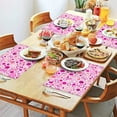 thumbnail image 2 of Pink Breast Cancer Summer Placemats Table Placemats Set Of 4-Linen Kitchen Washable Placemats Table Mats 11.8"x17.7" Non-Slip Heat Resistant, 2 of 6