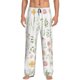 thumbnail image 1 of Fotbe Wildflower Watercolor 2 Pantalones de Pijama para Hombre, Pantalones de Dormir, Pantalones de Casa con Cintura Ajustable y Bolsillos-XX-Large, 1 of 6