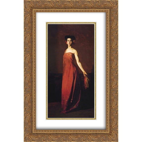 Robert Henri 2x Matted 16x24 Gold Ornate Framed Art Print 'Spanish Dancer - Seviliana (also known as Dancer with Castanet) '