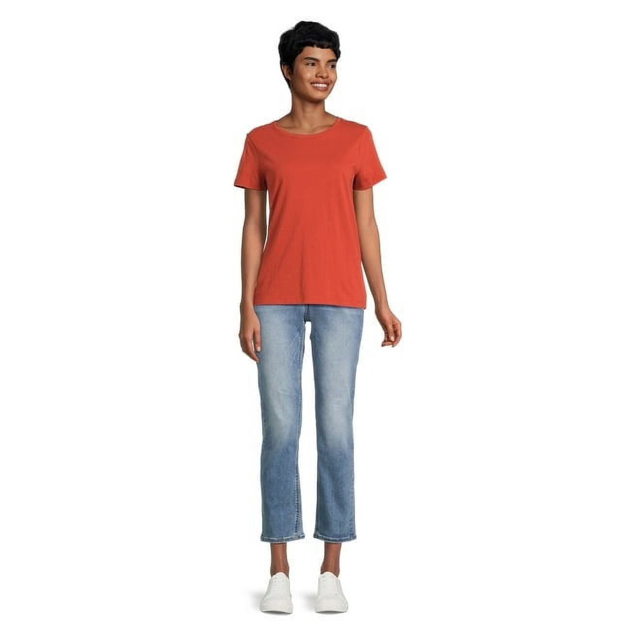 Time and Tru Women's Short Sleeve Crew Tee (5 Pack)