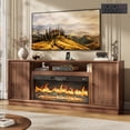 thumbnail image 2 of ANPOO 80" Farmhouse Fireplace TV Stand for TVs up to 90", Electric Fireplace Media Console, 12‑Color Flame, Fluted Entertainment Center with Power Outlet, 2 of 7