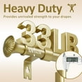 thumbnail image 3 of Ridicili 5/8" Telescoping Single Curtain Rods with Trumpet Finials,Gold, 28"-48", 3 of 6