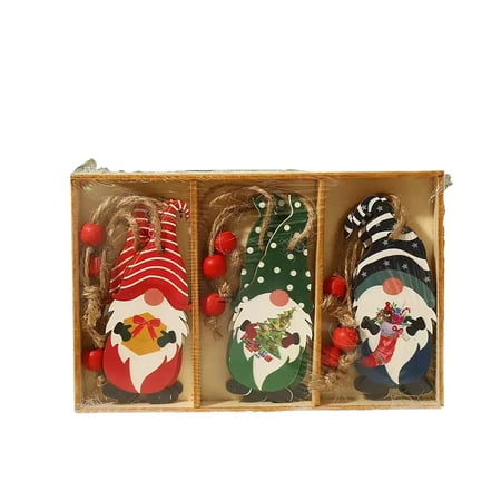 

Christmas Supplies Home Decoration Props Painted Forest People Pendant Christmas Gifts Wooden Pendant Small Stained Glass Window Hangings Flowers Outdoor Christmas Star Large Ornament Car