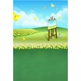 thumbnail image 1 of EREHome Polyester Fabric 5x7ft Girl Photography Studio Backdrop Toddler Photo Shoot Background Spring Cartoon Flower Easel Butterfly Floret Sky Green Floor Child Kid Artistic Portrait Abstract Scene Video Props Digital, 1 of 2