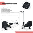 thumbnail image 3 of Topcobe Folding Magnetic Rowing Machine with Monitor Aluminum Rail 8 Adjustable Resistance, Magnetic Rower Machine Compact Foldable Rowing Machine for Home Use, 3 of 10