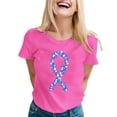 thumbnail image 1 of TSADFHJI Hauts pour Femmes Manches Longues T-Shirt Imprimé Manches Courtes Col Rond Blouse TTG, 1 of 4