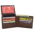 thumbnail image 2 of Men's Real Leather RFID Blocking Bifold Wallet Stylish Anti Theft Security With ID Window, 2 of 9