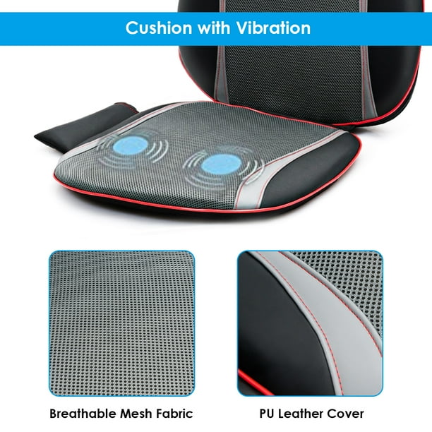 Costway Shiatsu Neck Back Massage Seat Cushion w Hip Vibration Heating Function Walmart