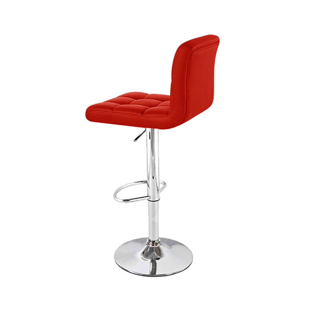 Modern Home Boris Contemporary Adjustable Height Bar/Counter Stool - Chrome Base/Footrest Barstool (Merlot)