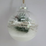 Holiday Time Rattan/frosted Pet Ball With needles Ornament