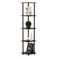 thumbnail image 4 of Furinno 99811 Turn-N-Tube 5 Tier Corner Display Rack Multipurpose Shelving Unit, Walnut/Brown, 4 of 4