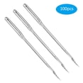 thumbnail image 3 of 100Pcs High Hardness Steel Sewing Machine Needles, Smooth Plated Surface for Easy Threading and Fabric Protection, with Specially Designed Needle Hole, for Household Sewing, 3 of 7