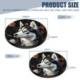 thumbnail image 2 of Electric Stove Burner Covers,4 Pcs Round Gas Burner Cover,8 and 10 Inch,Flower - framed Husky with Intense Eyes, 2 of 7