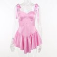 thumbnail image 4 of Mini Vestido XY22216PF Sexy Túnica Tirantes Resort Barbie Vestido Cgtredaw para Mujer Rosa T XL, 4 of 9