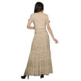 thumbnail image 4 of Moomaya Ensemble Haut Court et Jupe Évasée Robes Ethniques en Rayonne Imprimées pour Femmes, 4 of 6