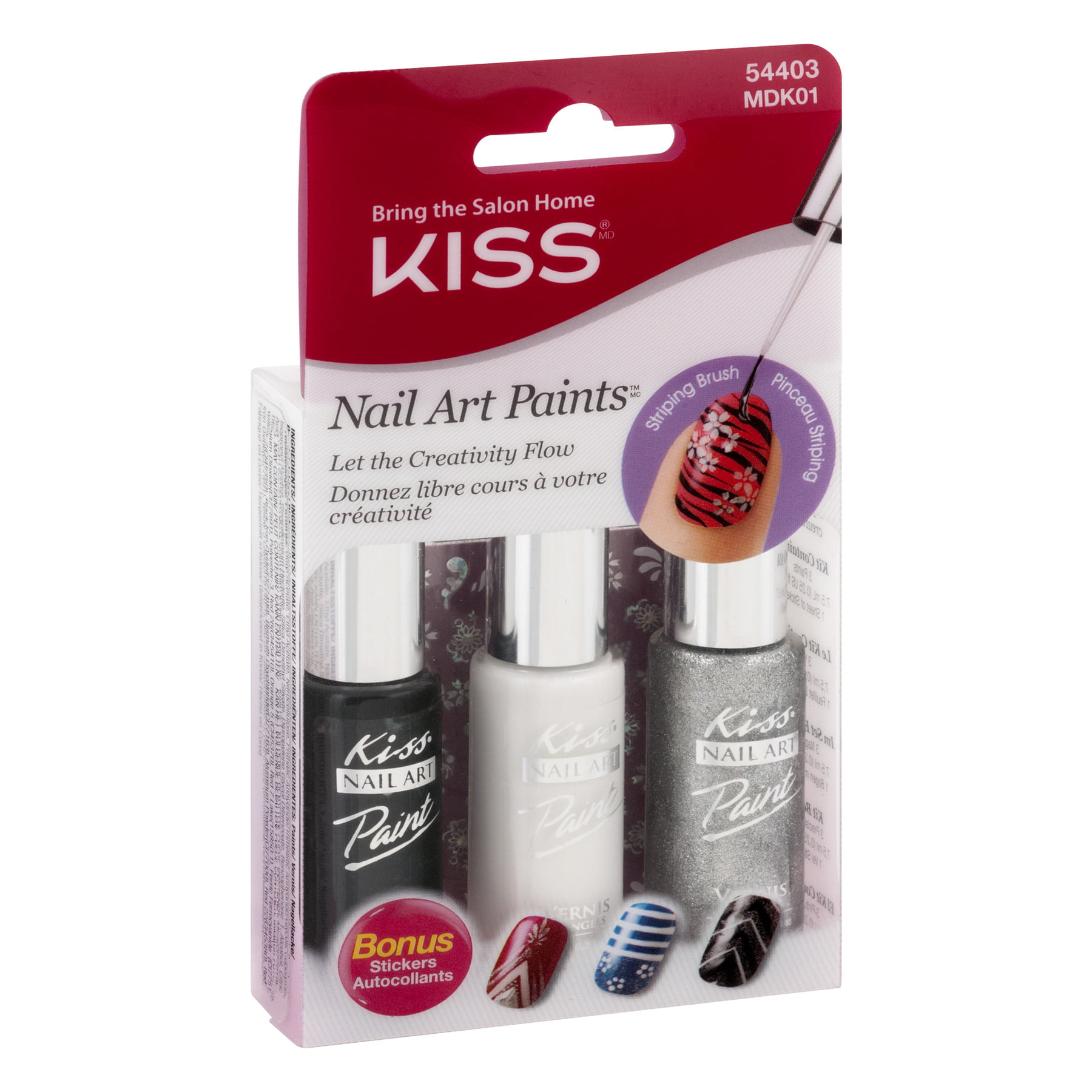 Kiss Nail Artist Paint and Stencil Kit, 33 pc 