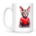 thumbnail image 2 of Happy Valentine's Day Sphynx Brings Love Heart Mug Cat Lover Kitten Owner Gifts Idea Coffee Tea Cup - 02028, 2 of 4