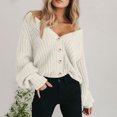thumbnail image 6 of Xuniizn Cardigan Sweaters for Women Knit Long Sleeve Cotton Sweater Fashion Button Down Work Causal Cardigan Jacket Outfits Fall Clothes, 6 of 6