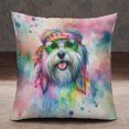 thumbnail image 2 of Hippie Havanese Portrait Watercolor Tie-Dye Vintage Styles Pillowcase Double Sided Havanese Dog Lover Gifts Idea Pillow Case Covers - 00014, 2 of 3
