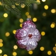 thumbnail image 2 of Northlight 3.5" Light Pink Glass Flower Christmas Ornament, 2 of 3