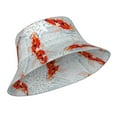 thumbnail image 2 of Easygdp Koi Fish Corals,Spring Summer Double-Sided Reflective Fisherman Hat for Outdoor and Night Walking, Unisex, 2 of 9