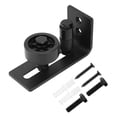 thumbnail image 1 of Heaveant Door Guide, Black Steel 8 Different Setups Stay Roller Sliding Bottom Floor Barn Door Wall Mount Guide, 1 of 8