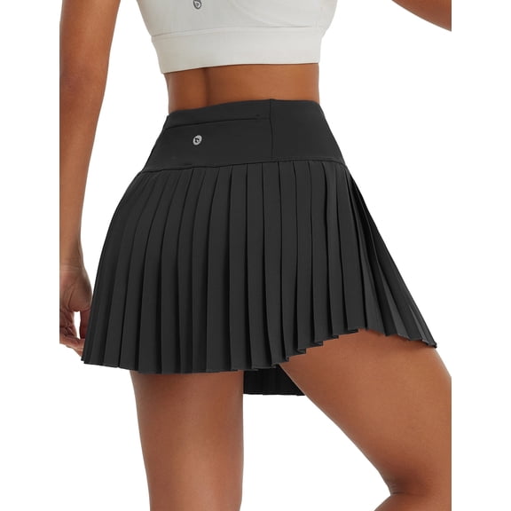 baleaf Pleated Tennis Skirts for Women with Pockets Athletic Golf Black M